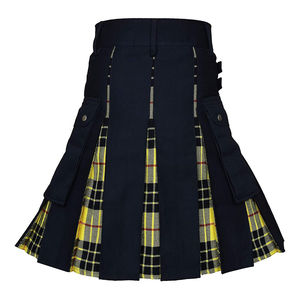 Dernier kilt à tartan personnalisé Kilt à tartan pour hommes Kilt à lanières en cuir hybride personnalisé au prix d'usine - Product Image 5