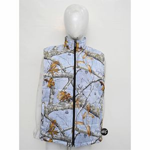 Gilet matelassé en coton avec logo personnalisé unisexe et col montant, tissu en toile tricotée, vêtements de cérémonie chauds et longs pour l'hiver en plein air avec fermeture éclair - Product Image 1