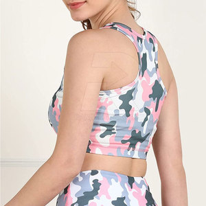 Soutien-gorge de sport simple pour femme avec logo frontal – Soutien-gorge d'entraînement léger et écologique en Spandex/Polyester en promotion en ligne - Product Image 4