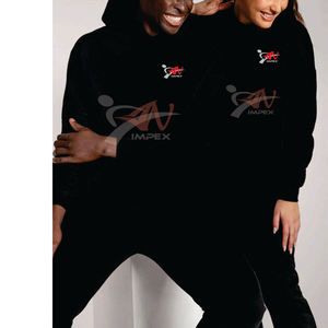 Logo d'impression personnalisé de haute qualité hommes et femmes pull survêtement matériau personnalisé flexible unisexe survêtement - Product Image 5