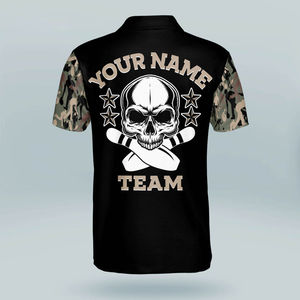 Camiseta Polo de Bolos para Hombre, Personalizable con Impresión, Estilo Deportivo, Antibacteriana, Impermeable, 100% Poliéster Tejido, para Equipo - Product Image 3