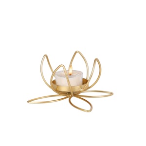 Elegancia mesa de comedor romántica boda decoración del hogar portavelas Material metálico de la más alta calidad portavelas candelabro - Product Image 4