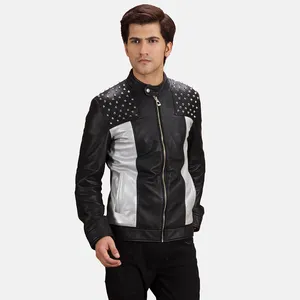 High Quality PU Leather Jackets Men Spring, Autumn, Solid Stand Collar Customized Good Quality Fashionable Men Jacket