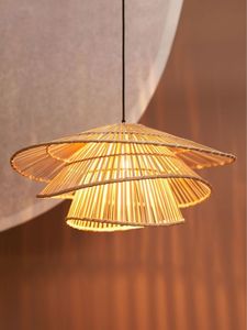 Plafonnier en bambou fait à la main du Vietnam parfait pour la décoration élégante de la maison, du café et du restaurant - Product Image 4