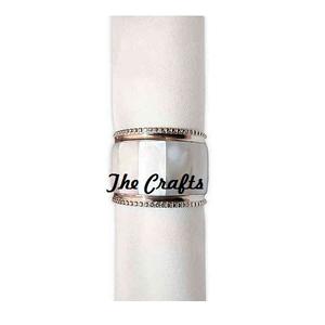 Servilletero de Metal de Color dorado con servilletero de trabajo de nácar para uso en bodas y fiestas - Product Image 3