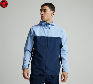 Veste coupe-vent de course à pied pour homme à capuche personnalisée pour l'automne, imperméable, pour la randonnée en plein air, veste de sport coupe-vent pour homme - Product Image 1