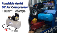 12V Haute Efficacité Résistant Aux Intempéries Robuste DC Huile Moins Entretien Professionnel Mini Compresseur D'air Pompe 25 litres réservoir