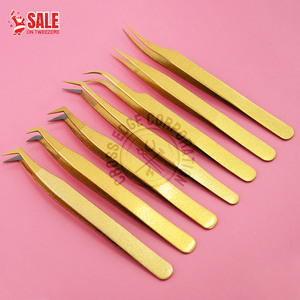 Pinzas para Extensión de Pestañas con Punta de Fibra, Curvadas, Clásicas, Antiestáticas, de Acero Japonés, Herramienta para Pestañas - Product Image 2