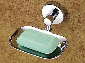 Jabonera de latón a prueba de herrumbre de nuevo diseño/soporte/jaula (Plata) jabonera individual (paquete de 1) - Product Image 3