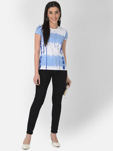 เสื้อยืดผู้หญิง แขนสั้น คอกลม สีฟ้า สำหรับฤดูร้อน ผ้าเจอร์ซีย์ ระบายอากาศ แห้งเร็ว รีไซเคิล ลายพิมพ์เรียบง่าย - Product Image 2