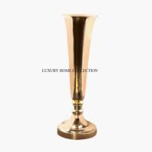 Maravilloso diseño chapado en oro de gran tamaño Decoración de mesa florero de lujo calidad hogar Hotel y restaurante boda trompeta - Product Image 4