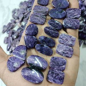 Par de Pendientes de Charoita Azul Rusa de Alta Calidad, Piedras Preciosas Semipreciosas Sueltas - Product Image 4
