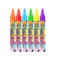 Craie liquide colorée, craie soluble dans l'eau, craie sans poussière, peinture, graffiti, marquage, tableau acrylique, tableau fluorescent, stylo effaçable