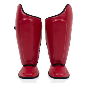 Espinilleras de Piel Sintética para Muay Thai, Espinilleras de Kick Boxing para Adultos con Logotipo Personalizado, Equipo de Protección para Entrenamiento - Product Image 1