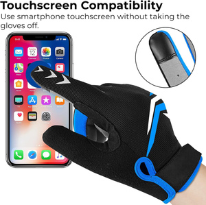 ถุงมือขี่มอเตอร์ไซค์แบบเต็มนิ้วสำหรับผู้ชาย, ถุงมือขี่จักรยานแข่งรถออกกำลังกายกลางแจ้งระบายอากาศได้ดี - Product Image 4