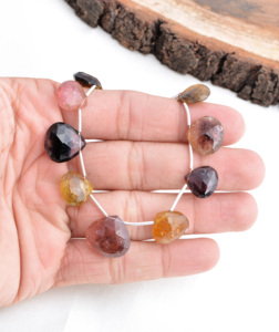 ลูกปัดพลอยทัวร์มาลีนทรงลูกแพร์เจียระไนหลายเหลี่ยม พลอยธรรมชาติ สำหรับทำเครื่องประดับชั้นดี - Product Image 6