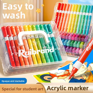 Marcadores Acrílicos Rolbrand, Juego de 72 Colores con Punta Suave para Dibujar y Colorear - Product Image 1