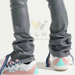 Pantalones de cuero para hombre con corte ajustado, tacto suave, artesanía premium, cómodos de usar durante todo el día, ideales para salidas. - Product Image 6