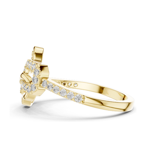 Anillo de Diamante de Laboratorio para Mujer, 0.3 CT, Claridad VVS-VS, Oro de 18K, 14K, 10K y Plata 925, Oro Rosa, Amarillo, Blanco, Moissanita - Product Image 4