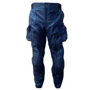 Pantalones de carreras de motos duraderos al por mayor, pantalones de cuero de motociclista personalizados para hombre, pantalones protectores de cuero de carreras de motociclista para hombre - Product Image 5