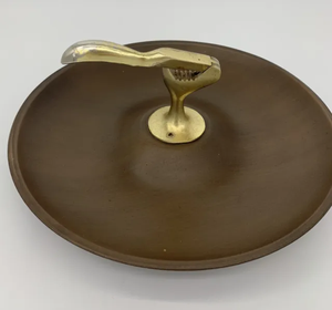 Ensemble de service de bol de noix de fruits secs d'aspect simple et attrayant avec plateau en bois 3 pièces en acier inoxydable disponibles à faible coût - Product Image 6