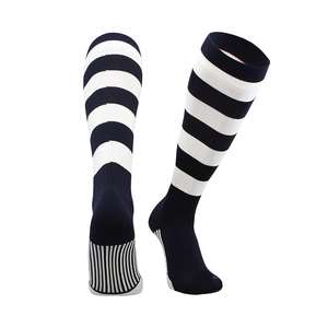 Chaussettes de baseball pour hommes en tricot de spandex/polyester respirant antidérapant, logo personnalisé de haute qualité en gros - Product Image 3