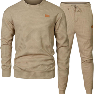 Conjunto Deportivo de Dos Piezas para Hombre, Jersey de Jacquard de Punto, Calidad Premium, Elegante, Cómodo, Ropa Urbana de Moda - Product Image 3