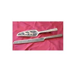 Hoja chapada en plata única, acero inoxidable, cuentas redondas plateadas de Metal, mango de diseño, cuchillo para queso, rebanador y esparcidor, juego de tenedor - Product Image 3