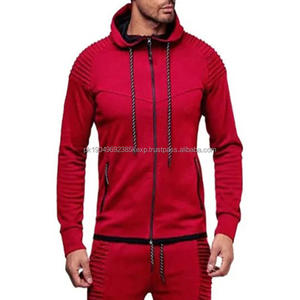 Survêtement pour homme à logo personnalisé OEM tendance, vêtements décontractés pour homme, fermeture éclair, pour la salle de sport, matière douce et confortable, survêtement pour homme avec couleur personnalisée - Product Image 6