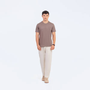 Venta al por mayor de alta calidad 100% algodón camisetas de los hombres de impresión de logotipo personalizado opciones de talla grande personalizable camiseta lisa 250 GSM - Product Image 3