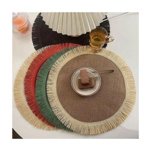 Chinese Rectangular Round Corner Embroidered Durable Washable Light Weight Art Pastoral 100% Cotton Fresh and Simple Table Mats - Product Image 4