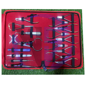 Limited Stock 18pcs Dental Orthodontic Set Pliers & Instruments for Wire & <b>Bracket</b> Work Surgical Zipper Case Pack - Product Image 5