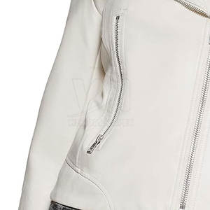 Vestes en cuir pour femmes fabriquées en usine, prix bas, logo personnalisé imprimé, veste pour femmes en gros - Product Image 6