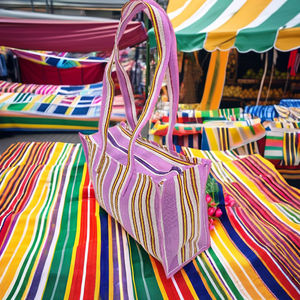 Bolsas de compras grandes ecológicas de nailon y polipropileno recicladas, sostenibles y a granel, fabricadas en la India para uso en supermercados - Product Image 3