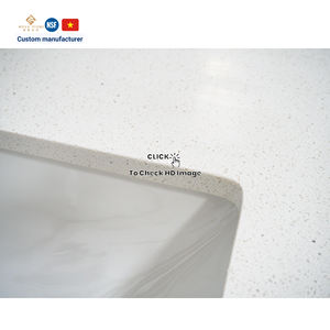 49in Antidumping Duty Free Tough Eco-Smart Granular Blanco Piedra de cuarzo artificial Precortada Baño Vanity Top Benchtop - Product Image 2
