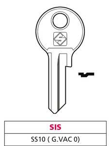 กุญแจทองเหลือง Ss10 (g. Vac 0) Sis - Product Image 1