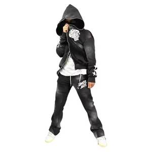 Sweat-shirt avec logo personnalisé pour femmes, style évasé, avec effet soleil, meilleur design Ensemble de sweat à capuche en polaire XXL pour hommes, vêtements de sport d'hiver à prix raisonnable - Product Image 1