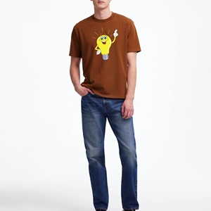Camiseta de Algodón con Diseño Personalizado al por Mayor, Camiseta de Manga Corta con Cuello Redondo y Estampado de Dibujos Animados para Hombre, Camiseta Estampada de Corte Regular para Hombre - Product Image 2