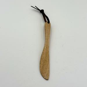 Couteau à beurre miniature en bois de qualité supérieure avec bande en cuir sur la poignée, réutilisable, pour la maison et l'hôtel - Product Image 4