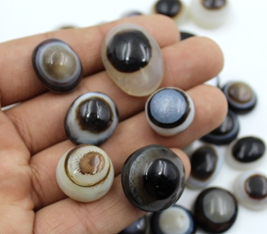 Piedras Preciosas de Ágata Naturales al por Mayor, Corte Ovalado en Forma de Ojo, para Meditación y Fabricación de Joyas, Piedras Preciosas Sueltas - Product Image 3