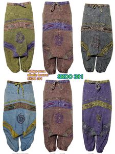 Nuevos pantalones de moda de algodón Sama Aladdin para mujer, ropa informal holgada de estilo bohemio para Yoga, tela transpirable de verano - Product Image 6