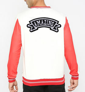 Manteau Letterman de baseball à logo personnalisé veste universitaire d'extérieur lourde avec broderie en chenille graphique pour hommes - Product Image 3