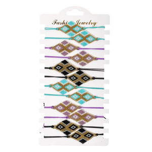 Pulsera de Cuentas de Aleación de Zinc con Corazón Geométrico, Chapada en Oro Negro, Ajustable, Joyería Bohemia, Accesorio de Moda Unisex - Product Image 6