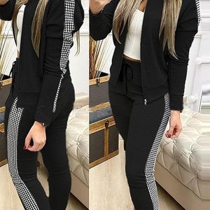 Conjunto de chándal de 2 piezas para mujer, sudadera y pantalones de chándal para correr, conjunto de sudadera y Jogger para mujer con logotipo personalizado, chándal deportivo - Product Image 4