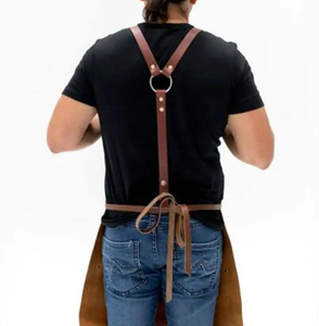 Professional Manufactures Custom Logo <b>Men</b> High Quality Leather Welding <b>Aprons</b> Hot Sale New Model Welding <b>Aprons</b> - Product Image 3