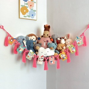 Organizador de juguetes de macramé tejido de estilo bohemio, almacenamiento de hamaca de red, macramé, accesorios de decoración del hogar - Product Image 4