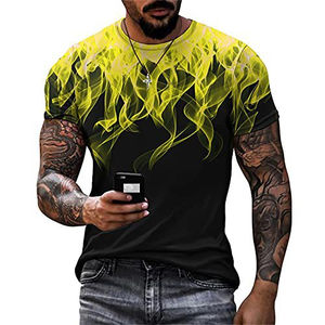 T-shirt pour homme de haute qualité, à séchage rapide, anti-plis, col montant, confortable, respirant, personnalisable par sublimation, en vente - Product Image 5