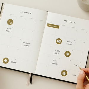 LABON 2026 A5 Dagplanner met PU Lederen Kaft, Hardcover Notebook, Gepersonaliseerde Agenda Organizer met Gouden Metalen Hoeken - Product Image 2