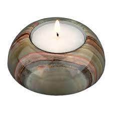 เชิงเทียนหินสีโรสโกลด์เชิงเทียนสีครีมโอนิกซ์เชิงเทียนเชิงเทียนสีชาหินอ่อนโอนิกซ์ - Product Image 4