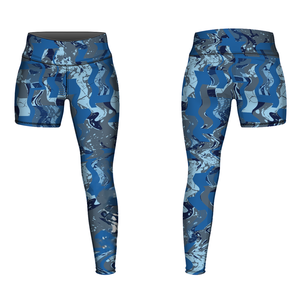 Pantalon de compression sportif pour homme en Spandex/Polyester, séchage rapide, respirant, avec manchon de jambe intégré pour le basketball et taille élastique - Product Image 2